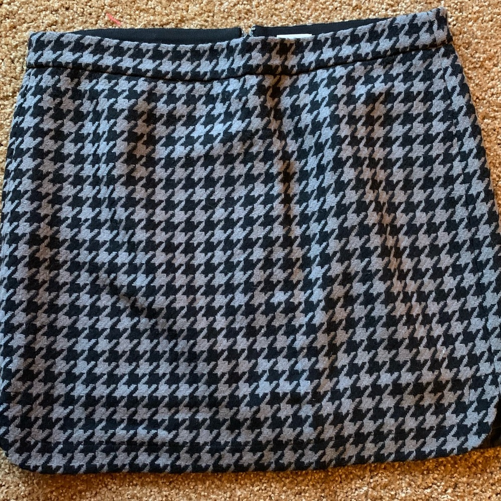 JCrew wool houndstooth skirt
